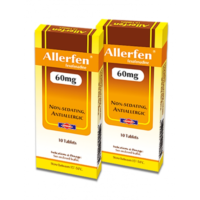 Allerfen 60 mg ( Fexofenadine ) 30 film- coated tablets